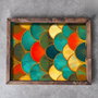 Aberto Design REF007 Bandeja de Madera Maciza, 48 x 38 x 4 cm